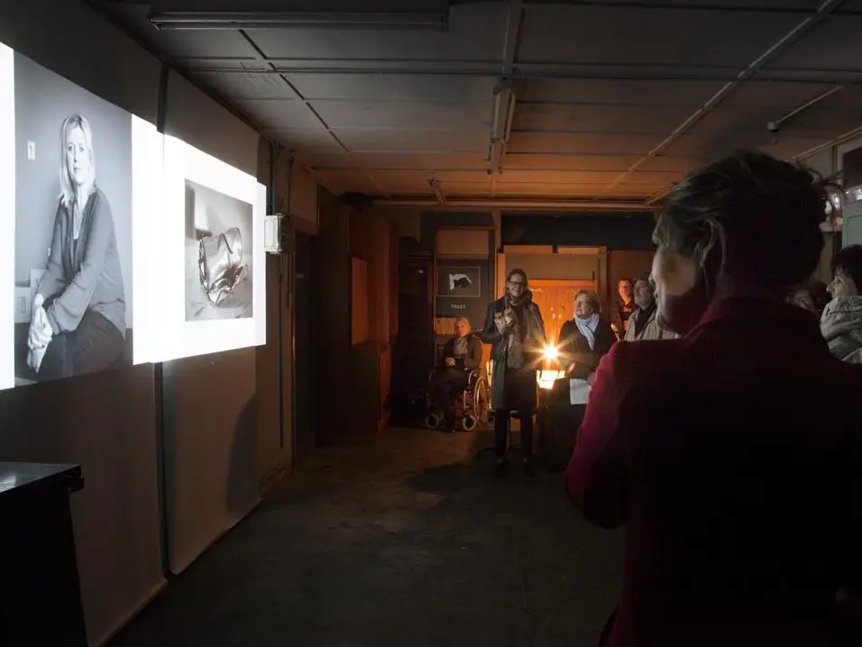 foto van de presentatie van mijn kunstproject voor Alle Zielen