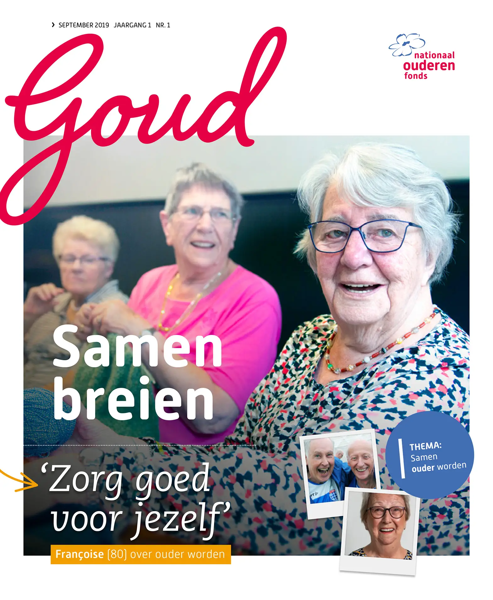 cover van Goud met foto van de breiclub erop