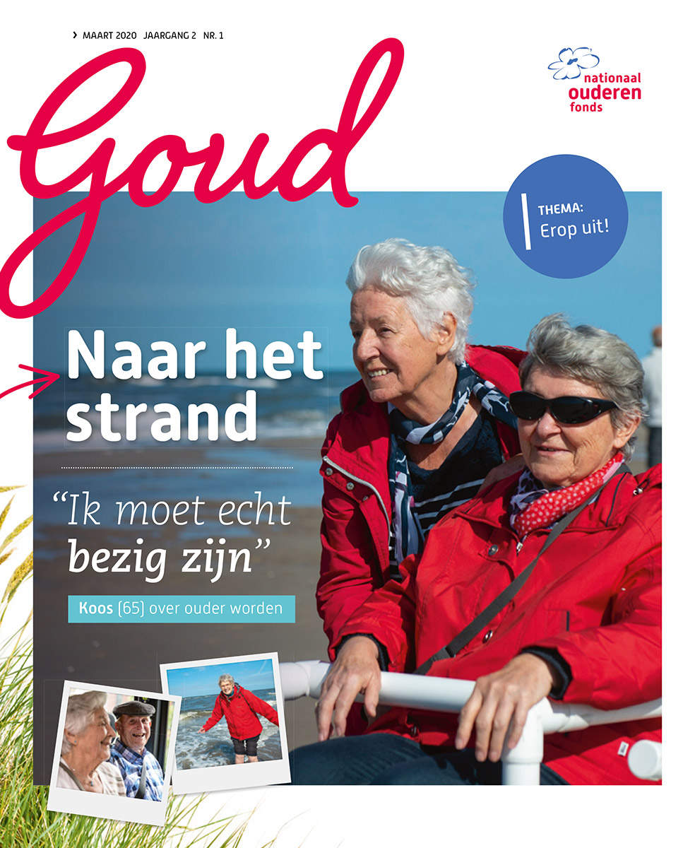 cover Goud met portret van twee dames op het strand.